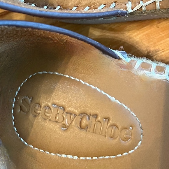 SEE BY CHLOE Women's Sparkly Espadrilles US7 Gold & Silver  Originally $200 - Picture 4 of 6